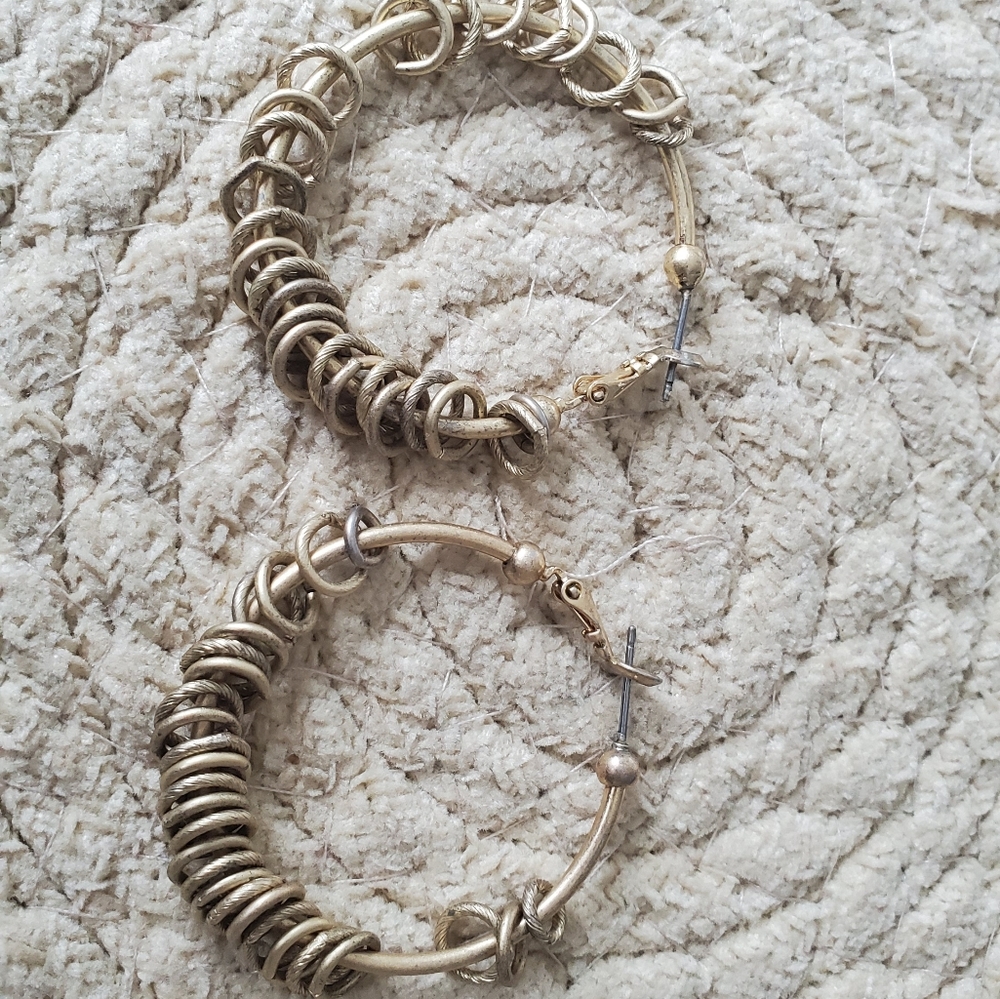 Gold hoop earrings